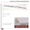 PAGED Retractable Door Awning Water-Resistant Fabric Awning for Door Entrance Aluminum Frame for Gardens, Yard - 3 of 4