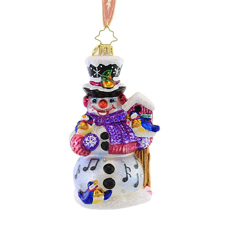 Christopher Radko 5.75 In Christmas Birdsong Calling Birds Snowman Ornament Tree Ornaments, 1 of 4