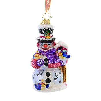 Christopher Radko 5.75 In Christmas Birdsong Calling Birds Snowman Ornament Tree Ornaments