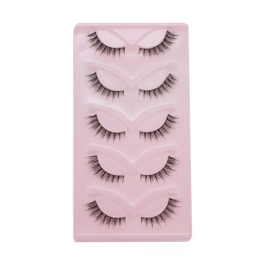 Unique Bargains 5D False Eyelashes Black 5 Pairs - 1 of 4