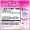 Collagen Peptides Pills 1000mg Hydrolyzed Anti Aging Capsules Types I,II,III,V,X - 60 Capsules;120 Capsules - 2 of 4