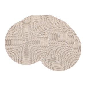 REGALWOVEN Farmhouse Thick Rattan Washable Kitchen Placemats 6 Pcs - 1 of 4