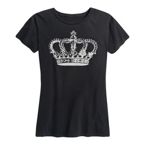 Women's - Instant Message - Antique Crown Short Sleeve Graphic T-Shirt - 1 of 4