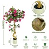Artificial Bougainvillea Tree, Faux Flower Tree with Lifelike Leaves, Potted Fake Bougainvillea Tree, Outdoor Faux Blooming Plant for Home Decor - 2 of 4
