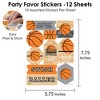 Big Dot of Happiness Nothin' but Net - Basketball - Baby Shower or Birthday Party Favor Sticker Set - 12 Sheets - 120 Stickers - 3 of 4