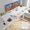 SEVOBAL Desks Adjustable Height Standing Desk with Splice Board, Comfortable and Relaxing Home Office Desk for Officer, Student, White, 24"*55"*27.5" - 2 of 4