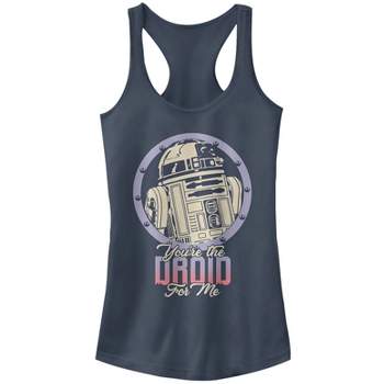 Juniors Womens Star Wars Valentine's Day Droid for Me Racerback Tank Top