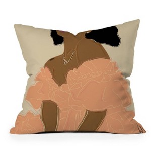 Gushin Over You Square Throw Pillow Pink - Deny Designs - 1 of 4