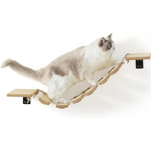 FUKUMARU Cat Bridge Wall Mounted, 12.8 in Wider Cat Shelf and Cat Climbing Step for DIY Cat Highway and Cat Wall - 1 of 3