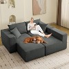 108" Modular Sectional Sofa with L-Shape Chaise,Deep Seat Sleeper Cloud Couch, Upholstered Modern Sofa for Living Room or Bedroom,No Assembly - 2 of 4
