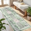 Vintage Washable Distressed Rug - Low Pile, Non-Slip & Stain-Resistant Floral Throw Carpet for Living Room, Bedroom or Dining Room - 2 of 4
