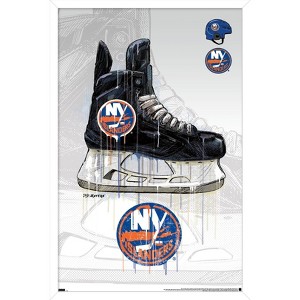 Trends International NHL New York Islanders - Drip Skate 21 Framed Wall Poster Prints - 1 of 4