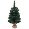 vidaXL 3ft Artificial Christmas Tree with LEDs, Green PVC Xmas Tree with Concrete Stand, Battery Operated - 3 of 4