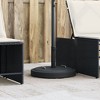 vidaXL Parasol Base Black PE and Concrete Round Contemporary - 2 of 4