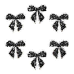 Unique Bargains Bow Rhinestone Applique Glitter DIY Crystal Patches - 1 of 4