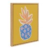 18" x 24" Sylvie Blue Pineapple by Kasey Free Framed Wall Canvas Natural - Kate & Laurel All Things Decor - 2 of 4