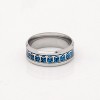 Anchors Wedding Band Ring Women Men Stainless Steel Blue Ginger Lyne Collection - 4 of 4