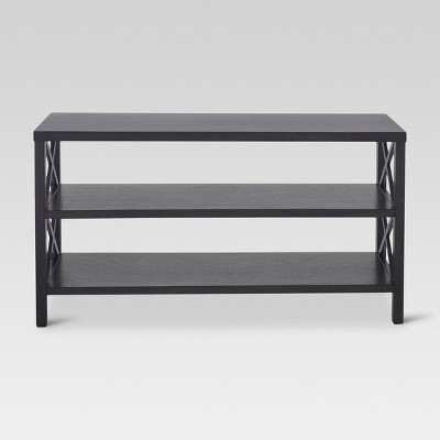 console table with shelves