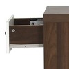 GlasFlength Nightstands Modern Mid Century Bedside Table with Single Drawer Simple Design for Bedroom Storage, Multicolored, 18.55"*16.15"*26.75" - 3 of 4
