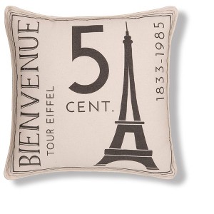C&F Home 18" x 18" From Paris With Love Printed Throw Pillow - 1 of 4