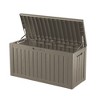 FURNIinspire Deck Boxes, Outside Storage Box Container with Handle for Patio Furniure, Garden Tools, Pool Supplies, Brown, 46.26"*18.7"*23.23" - 3 of 4