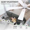 Airsurfer 42" Modern Ceiling Fan in Brushed White Gold with Remote, Reversible Quiet Motor & Light Memory Function - 3 of 4