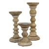 Mela Artisans Willow Candleholders in Whitewash, Set of 3 - 2 of 4