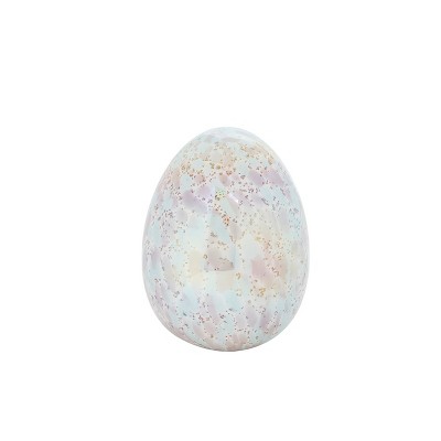 Gallerie II Pink Confetti Glass Egg Easter Figurine