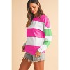 I AM A FASHION JUNKY Rose Red Colorblock Drop Sleeve Top L - 3 of 4