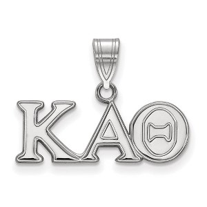 Black Bow Jewelry Sterling Silver Kappa Alpha Theta Greek Life Medium Pendant - 1 of 3