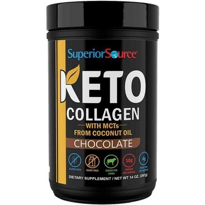 Superior Source Keto Collagen Protein Powder Chocolate (14 oz)