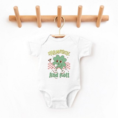 The Juniper Shop Shamrock And Roll Baby Bodysuit