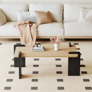 RISOKEYS Minimalist farmhouse style MDF Coffee Table - Modern Coffee Table for Living Room, Office, and Leisure Area - 1 of 4