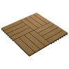 vidaXL 11 pcs Decking Tiles Deep Embossed WPC 11.8"x11.8" 1 sqm Teak Color - 2 of 4