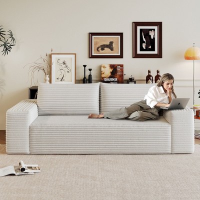 NicBex Modern 2/3-Seat Loveseat Sofa Couch for Living Room,Bedroom,Comfy Upholstered Lounge Futon Couch with Deep Cushions