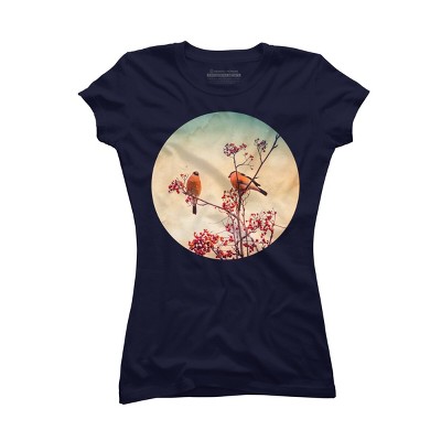 Junior's Design By Humans Bullfinch eat rowan By AnnArtshock T-Shirt