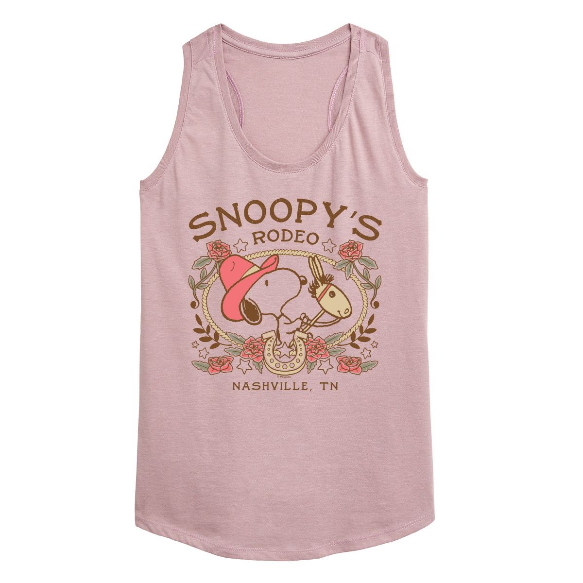 Women's - Peanuts - Snoopy Western Graphic Racerback Tank