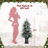 3 Ft Pre-Lit Christmas Tree, Artificial Christmas Trees with Base, Xmas Trees with 78  Lights - 2 of 4