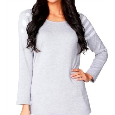 Women's Dot Stripe Scoop Top - ANGEL