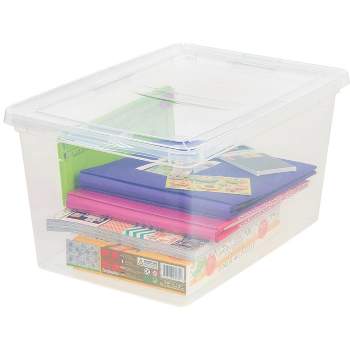 IRIS 60-Qt. Wing-Lid Storage Box in Clear 139851 - The Home Depot