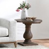 Christopher Knight Home Classic Camila Round Accent Table with Pedestal base, Antique Brown - 2 of 4