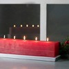 Vance Kitira 22.75" Layered Brick Candle, Red - 3 of 3