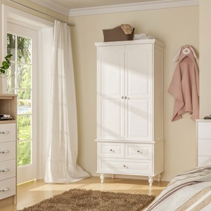 FUFU&GAGA Wardrobe Closet Classic Style 2 Door with Tall Legs - 1 of 4