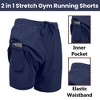 Jump Start Men's 2 in 1 Stretch Active Quick Dry Gym Running Shorts With Liner-3 Pack - 3 of 4