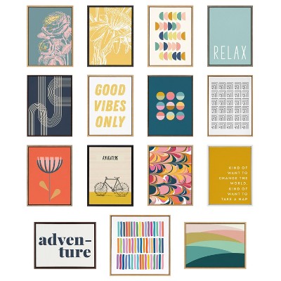 Sylvie Abstract Canvas Art Set with Polystyrene Frames