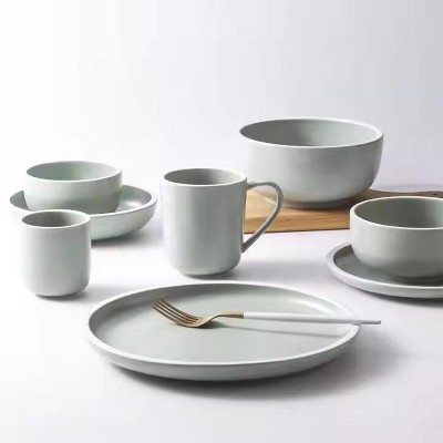 AOSTIRMOTOR Matte Porcelain Elegant Tableware Sets