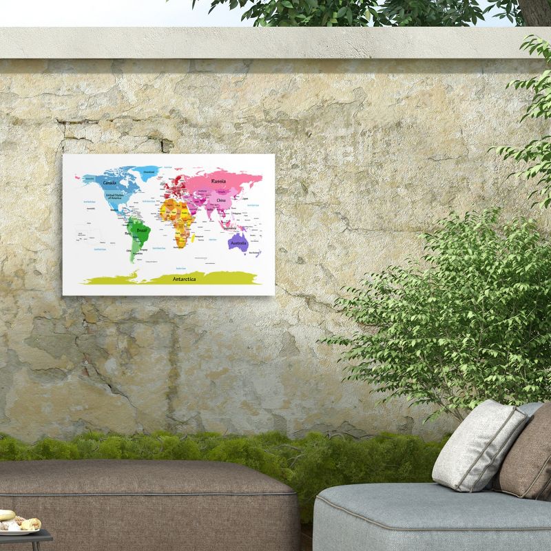 Michael Tompsett World Map for Kids II Outdoor Canvas Art, 5 of 8
