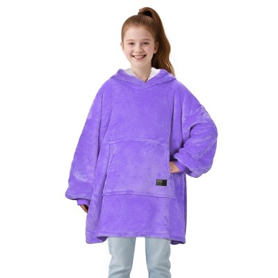 Catalonia Oversized Wearable Blanket Hoodie Sweatshirt for Kid Girl Boy,  Fleece Cozy Hooded Pullover for 7-16 yr Teen Youth Kid, Christmas Gift Idea