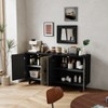 Bella Depot 59.84" 4 Doors Vintage Sideboard Freestanding Floor Cabinet - 3 of 4