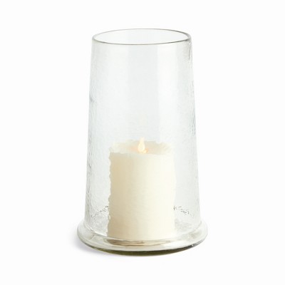 Plum & Post Gabriel Hurricane Medium - Tapered Clear Glass Candle Holder